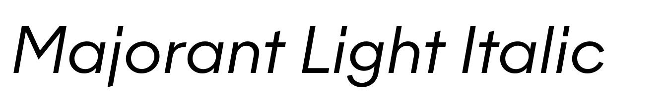 Majorant Light Italic